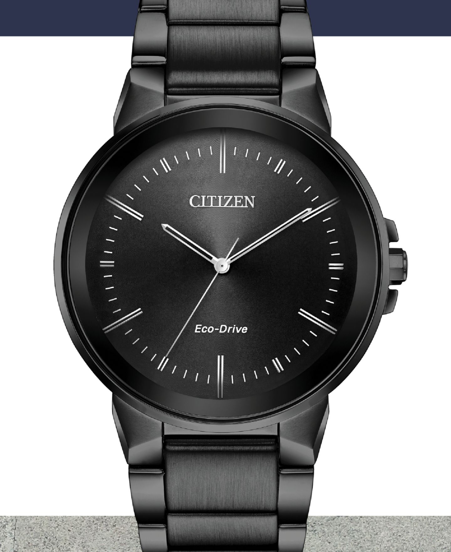 Мужские часы Citizen Eco-Drive Axiom Gray Stainless Steel Bracelet Watch 41mm — фото 3