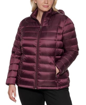 purple plus size coat