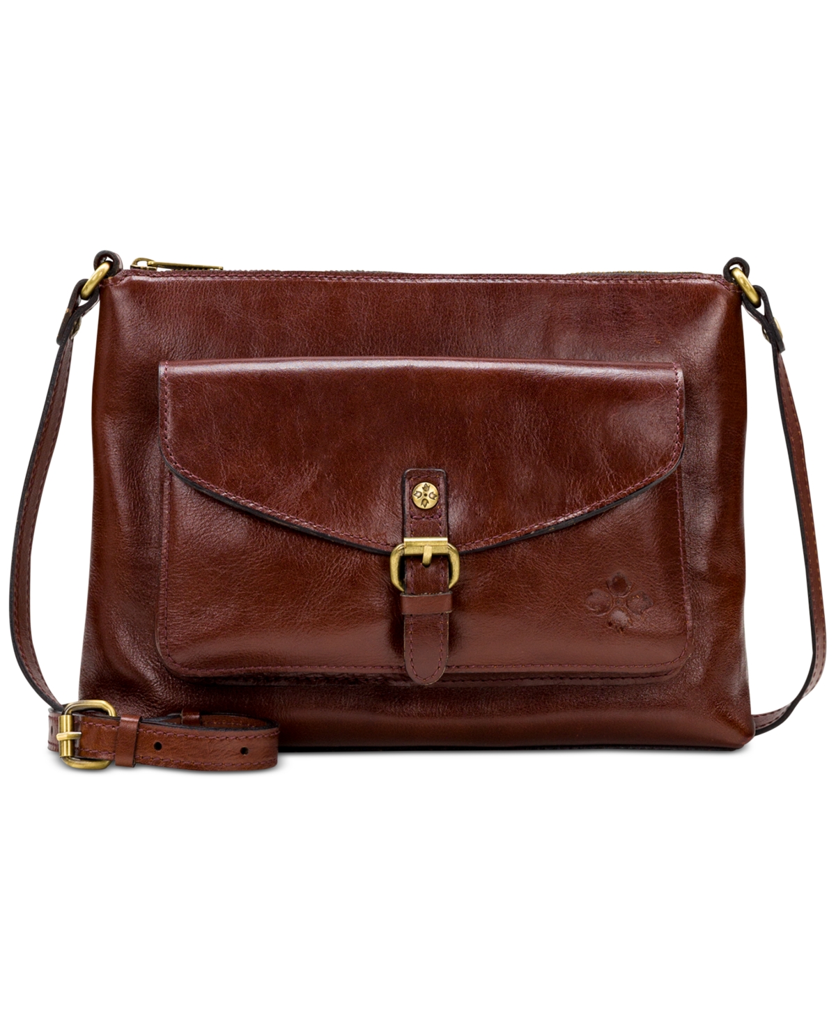 Shop Patricia Nash Kirby East West Leather Crossbody, Created For Macy's In British Tan