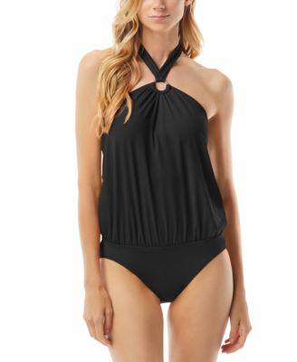 michael michael kors blouson halter underwire tankini top