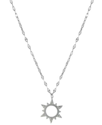 Giani Bernini Cubic Zirconia Sun Pendant Necklace in Sterling Silver ...