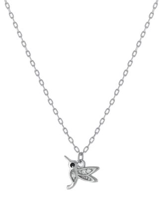 Giani Bernini - Cubic Zirconia Hummingbird Pendant Necklace in Sterling Silver, 16" + 2" extender