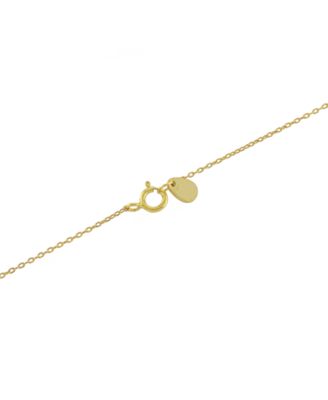 Cubic Zirconia Moon & Star Pendant Necklace in Gold-Plated Sterling Silver, 16" + 2" extender, Created for Macy's