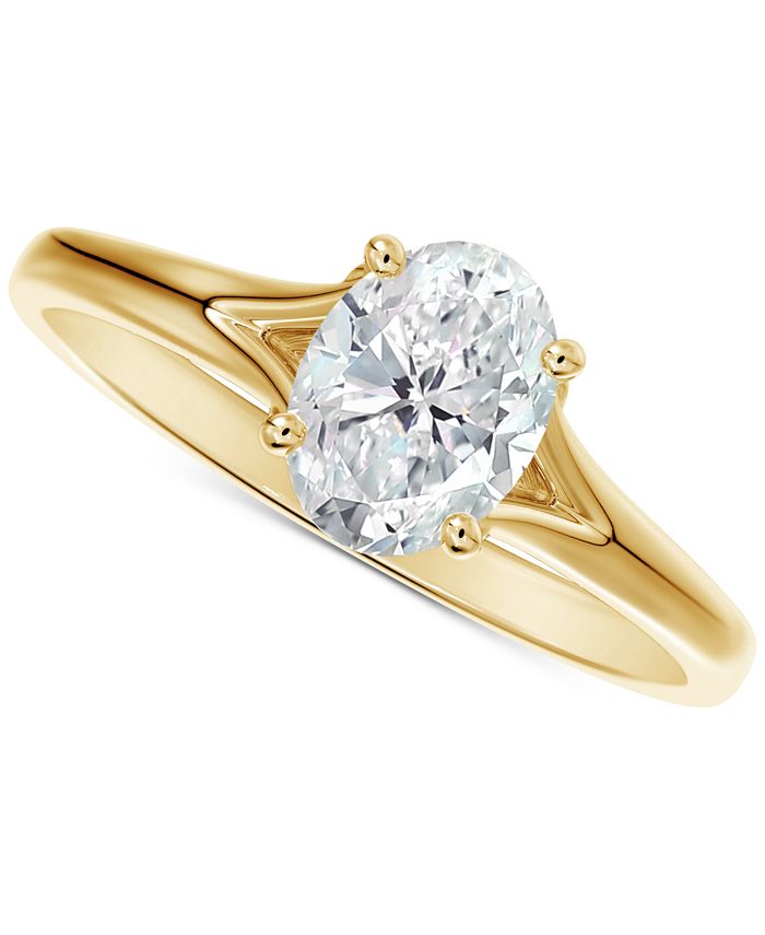 De Beers Forevermark - Diamond Oval-Cut Engagement Ring (1/2 ct. t.w.) in 14k Gold