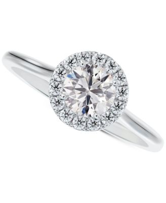 De Beers Forevermark - Diamond Round Halo Diamond Engagement Ring (5/8 ct. t.w.) in 14k White Gold