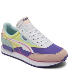 Women's Future Rider Twofold SD Neon Pop Casual Sneakers from Finish Line