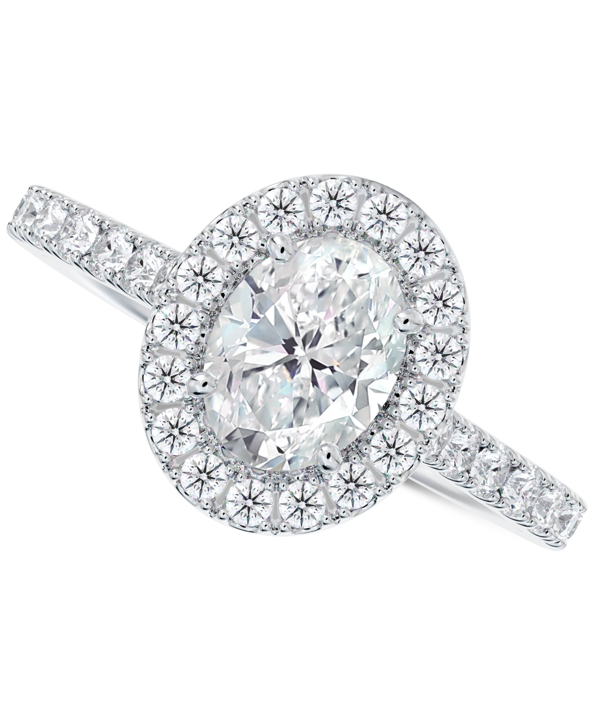 Portfolio by De Beers Forevermark Diamond Oval Halo Engagement Ring (1-1/2 ct. t.w.) in 14K White Gold - White Gold