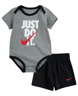 Nike Baby Boys Just Do It Swoosh Bodysuit Short, 2 Piece Set - Macy's