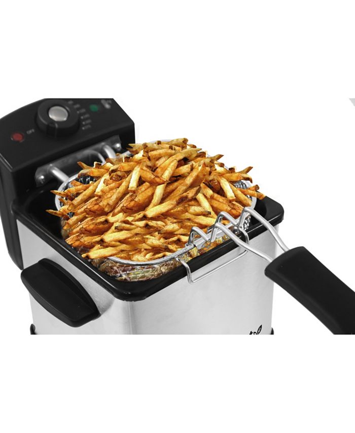 Elite Gourmet 1.6 Qt Deep Fryer with Adjustable Temperature Control and