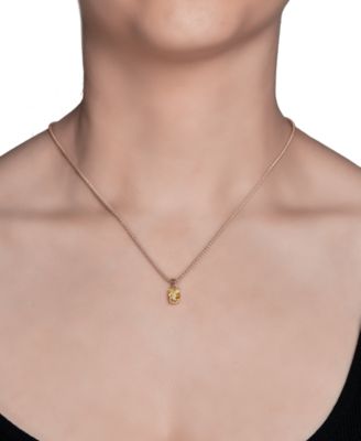 Citrine Oval Pendant Necklace (1-1/10 ct. t.w.) in 14k Gold-Plated Sterling Silver, 17" + 1-1/5" extender