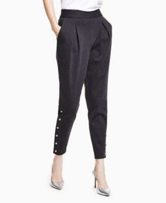 INC International Concepts - Snap Detail Ponte Pants