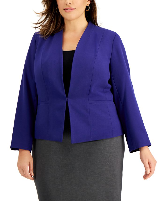 Kasper Plus Size Kiss Front Blazer Macy s