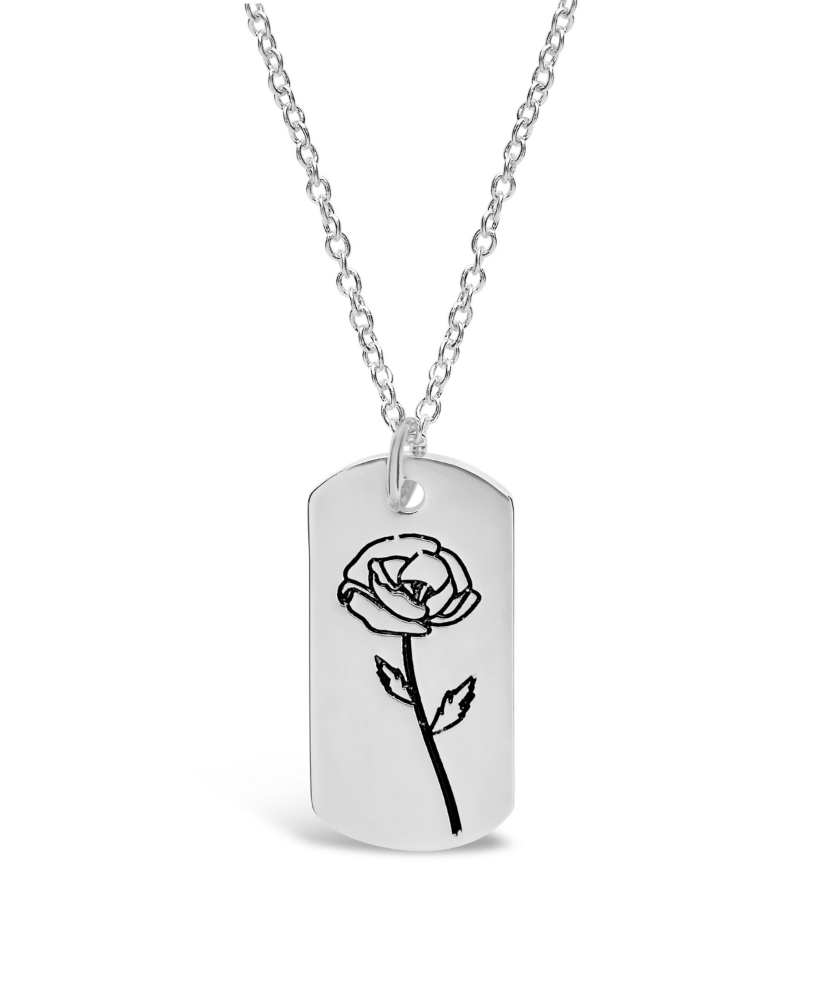 Shop Sterling Forever Women's Birth Flower Necklace In August,poppy,silver