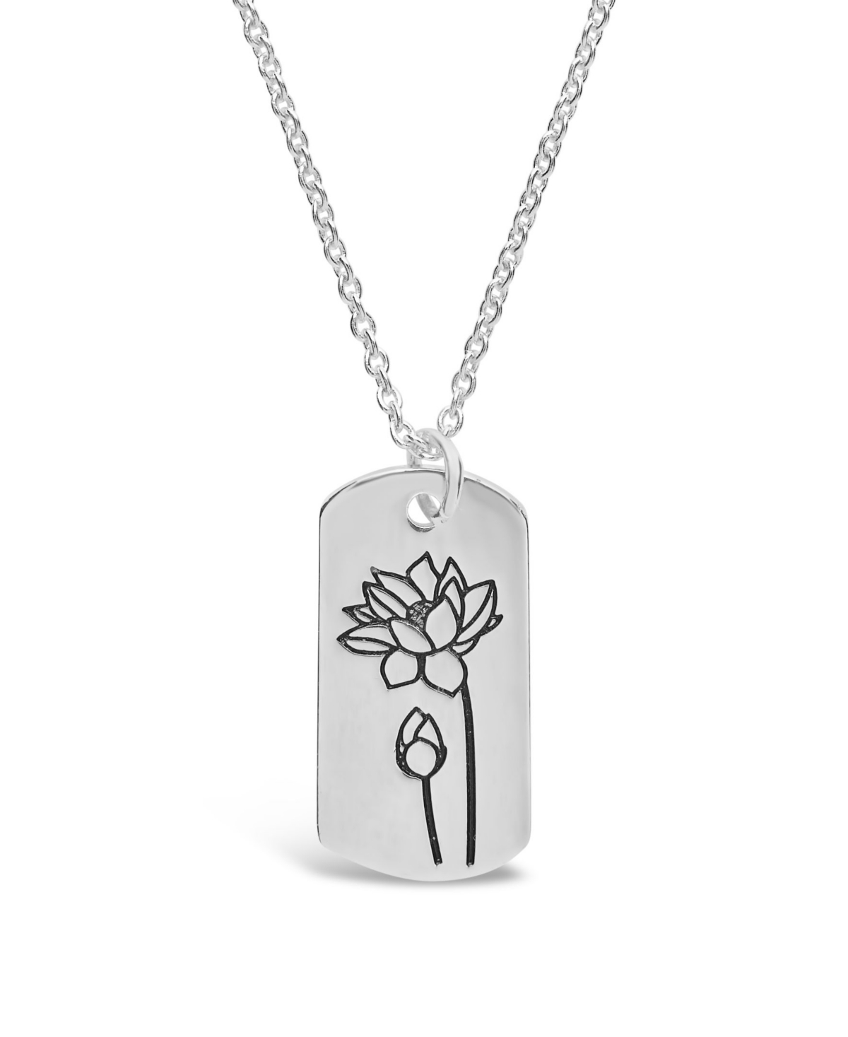 Shop Sterling Forever Women's Birth Flower Necklace In July,water Lily,silver