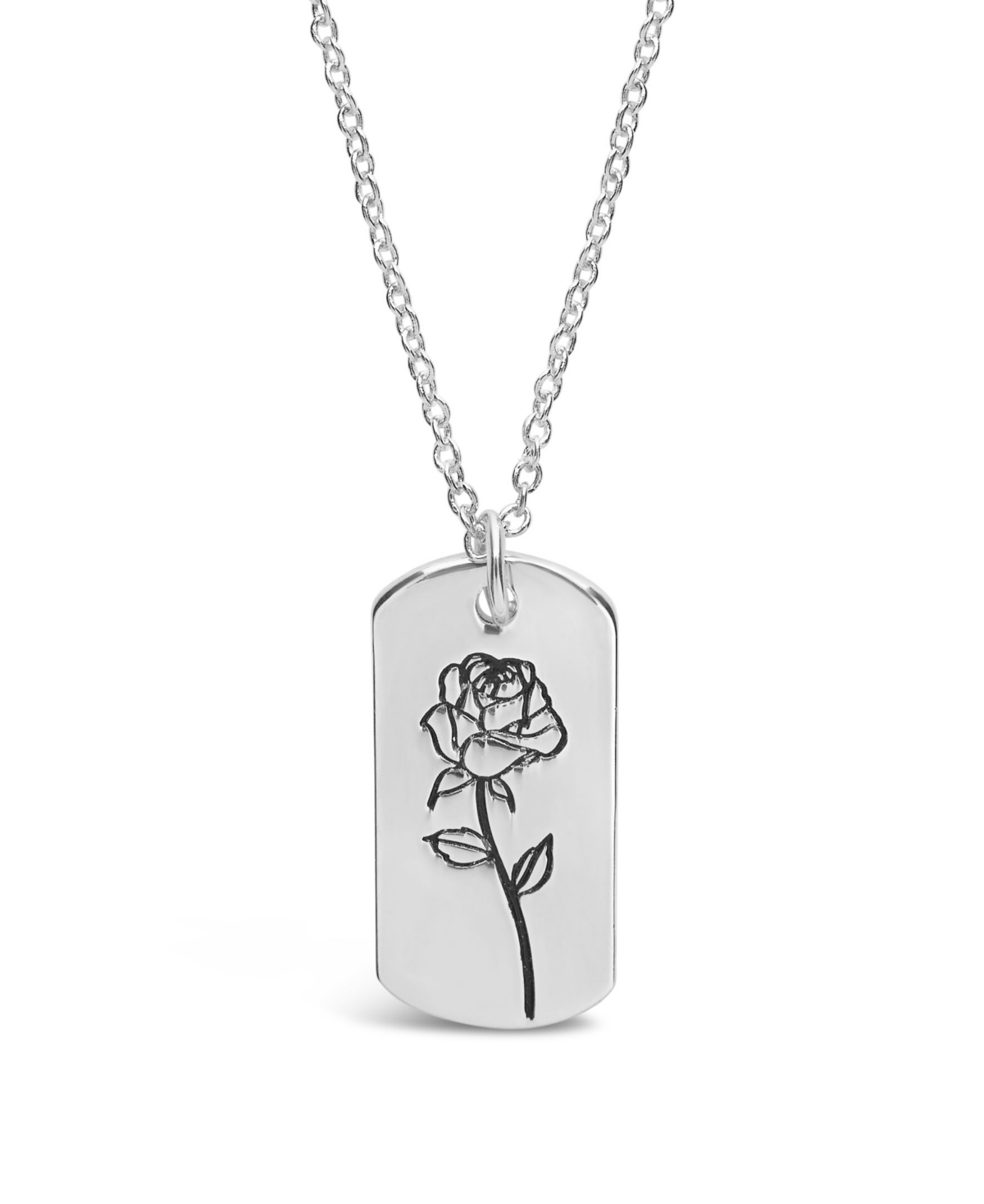 Shop Sterling Forever Women's Birth Flower Necklace In June,rose,silver