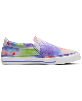 Nike Women s Court Legacy Tie Dye Canvas Slip On Casual Sneakers