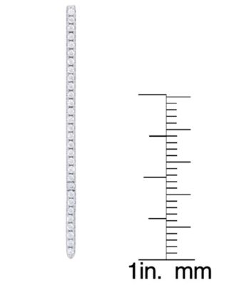 Cubic Zirconia Line Stud Silver Plate Earrings