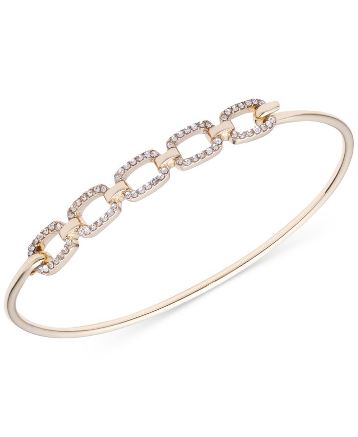 Lauren Ralph Lauren GoldTone Pavé Link Tension Bangle Bracelet Macy's