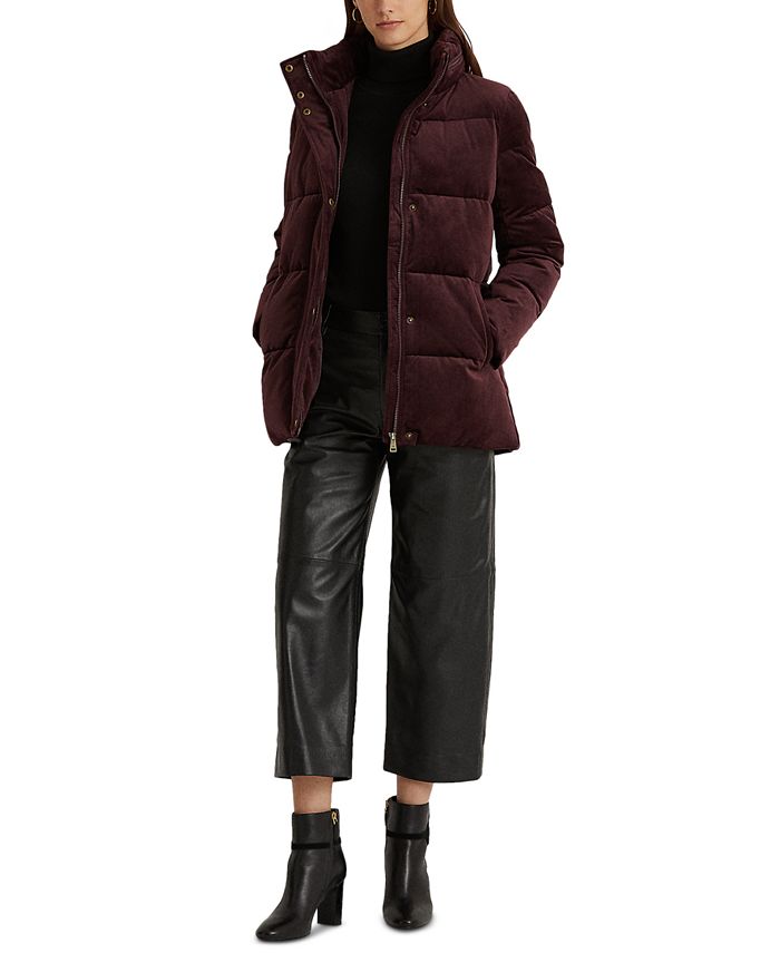 Lauren Ralph Lauren Velvet Puffer Coat & Reviews Coats & Jackets