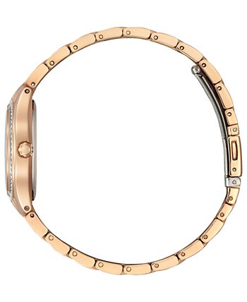 Citizen - Women's Silhouette Crystal Rose Gold-Tone Stainless Steel Bracelet Watch 30mm