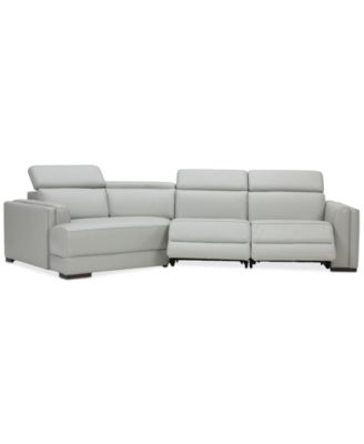 CLOSEOUT! Jenneth 3-Pc. Leather Sofa with 2 Power Motion Recliners and Cuddler