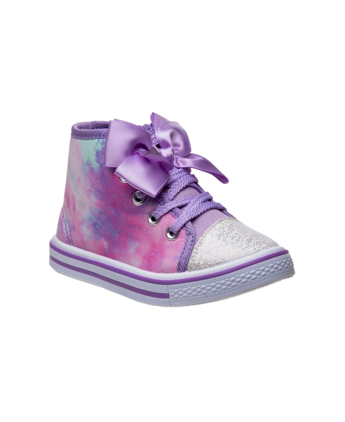 Laura Ashley Toddler Girls Signature Bow High Top Sneakers In Purple