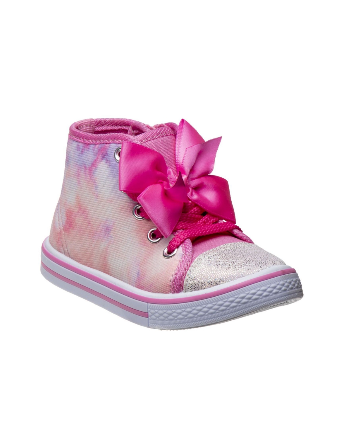 Laura Ashley Toddler Girls Signature Bow High Top Sneakers In Pink