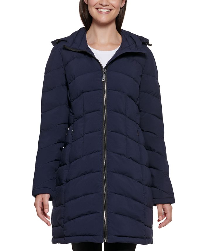 Calvin Klein Petite Hooded Stretch Packable Puffer Coat, Created for Macy's  & Reviews - Coats & Jackets - Petites - Macy's