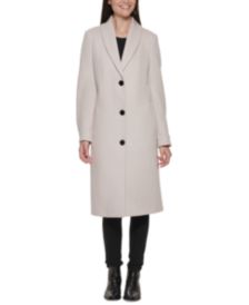 Petite Single-Breast Shawl-Collar Walker Coat