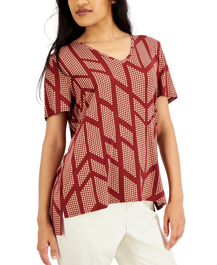 Alfani V-Neck T-Shirt, Created for Macy's - Macy's