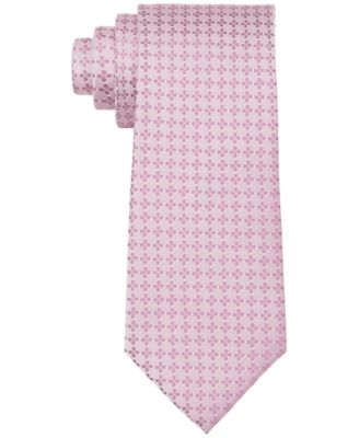 Calvin Klein - Men's Slim Clover Grid Tie