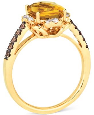 Amethyst (3 ct. t.w.) & Diamond (3/8 ct. t.w.) Ring in 14k White Gold (Also in Blue Topaz & Citrine)