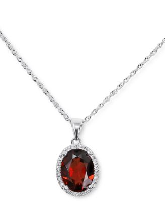 macy's garnet necklace