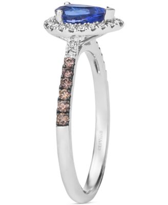 Blueberry Tanzanite (1/2 ct. t.w.) & Diamond (1/3 ct. t.w.) Ring in 14k White Gold