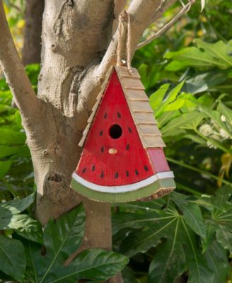 Distressed Watermelon Birdhouse, 11"