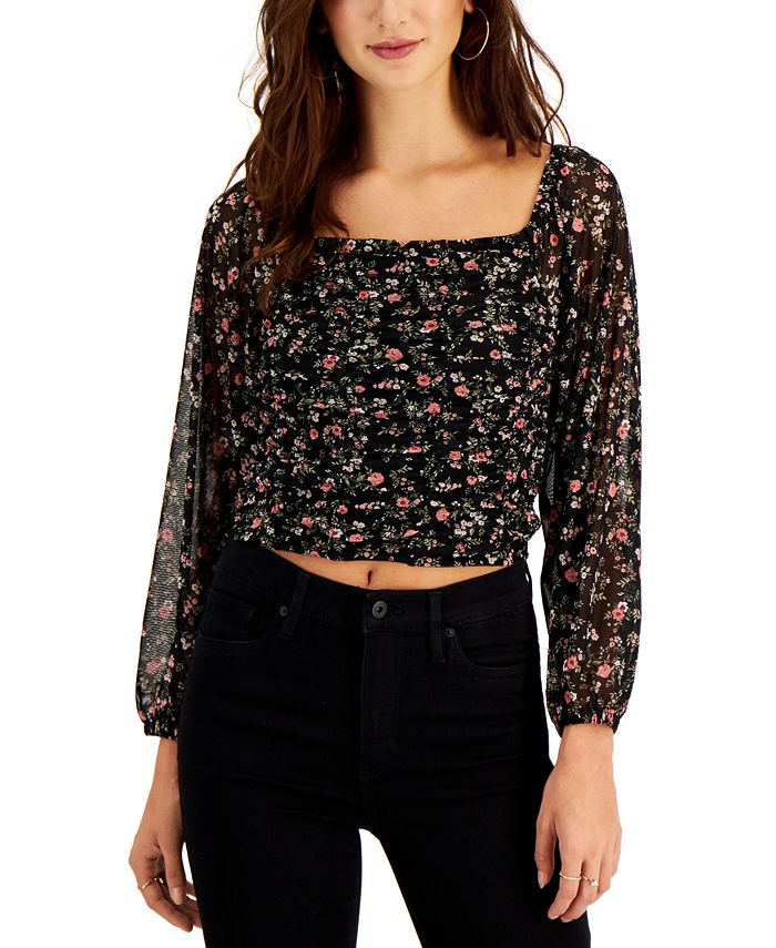 Ruched peasant top new arrivals