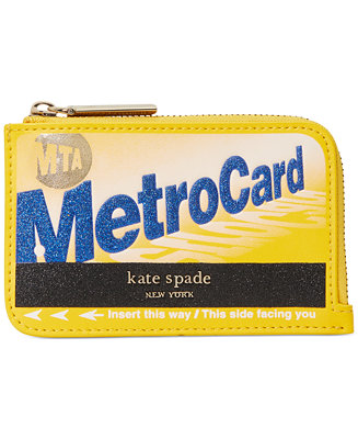 kate spade new york NY On A Roll Leather Metro Card Zip Cardholder &  Reviews - Handbags & Accessories - Macy's