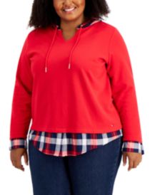 Plus Size Layered-Look Hoodie