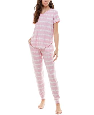 V-Neck T-Shirt & Jogger Pants Pajama Set