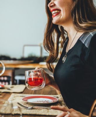 Fresno Double Walled Glass Cups, 9.2 fl oz Each, Set of 2