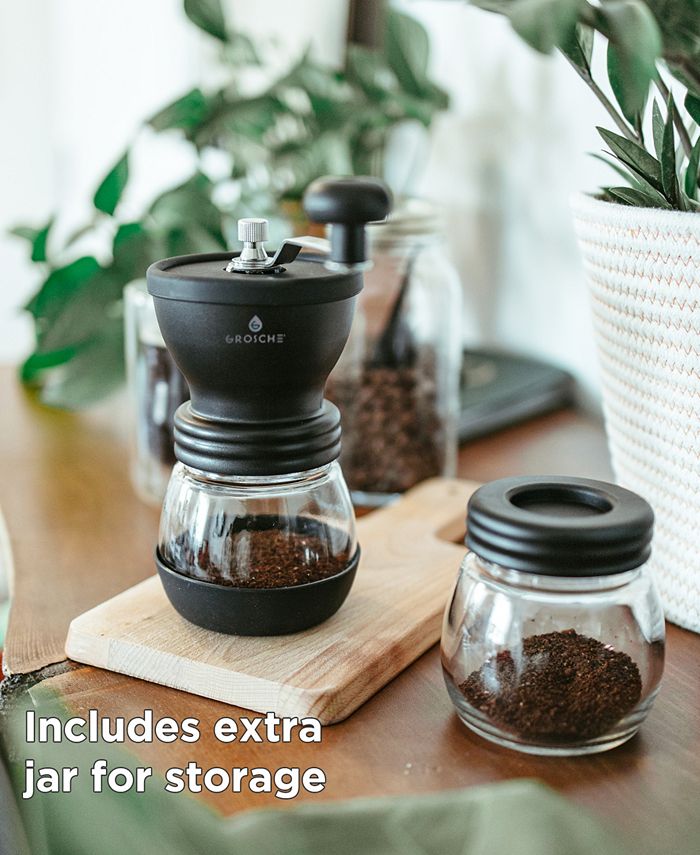 GROSCHE Bremen Manual Ceramic Conical Burr Coffee Grinder and Spice