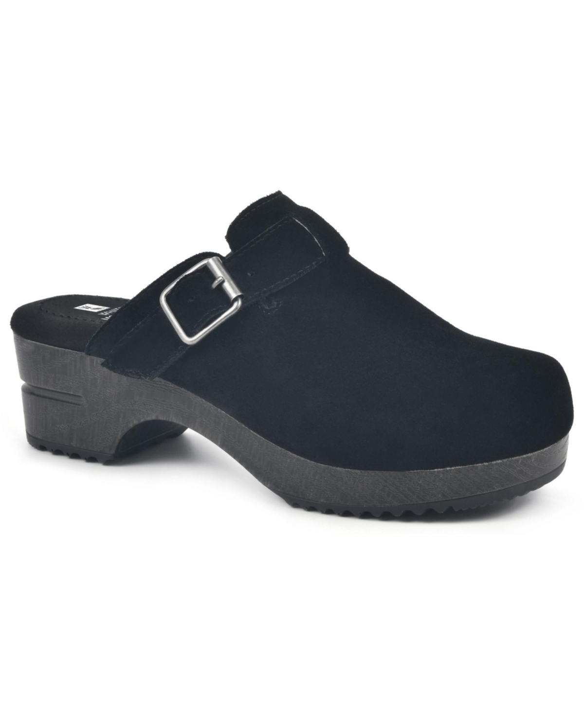 White Mountain Women's Behold Clogs In Black,suede