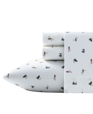 Printed 100% Cotton Percale 3-Pc. Sheet Set, Twin XL