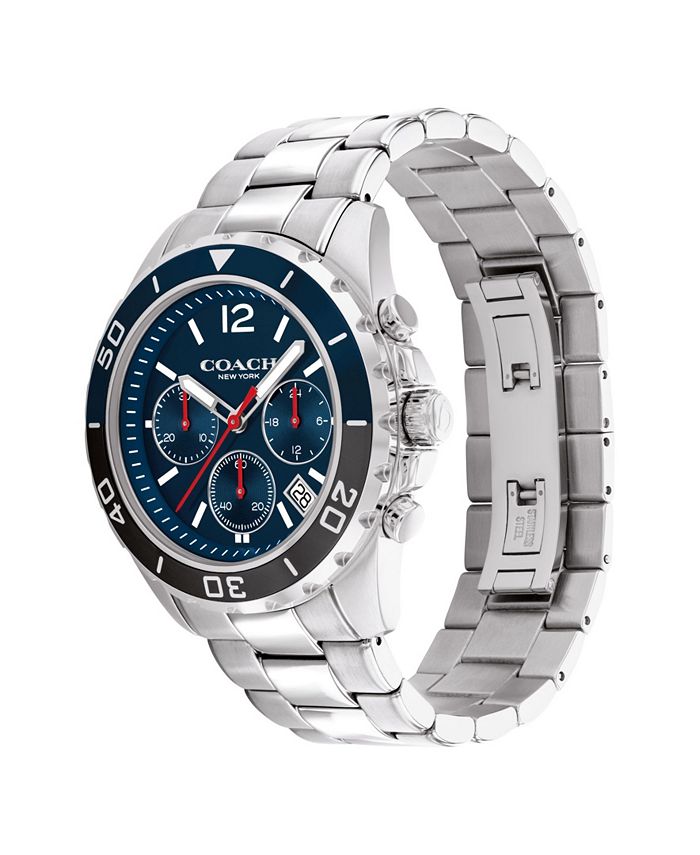 COACH Men's Kent Stainless Steel Bracelet Watch 44mm - Macy's