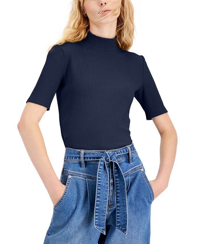 macy's elbow sleeve top