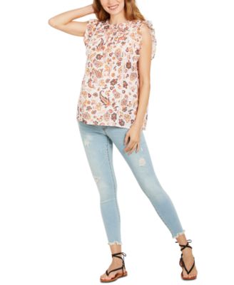 Jessica Simpson - Cotton Ruffled Maternity Top