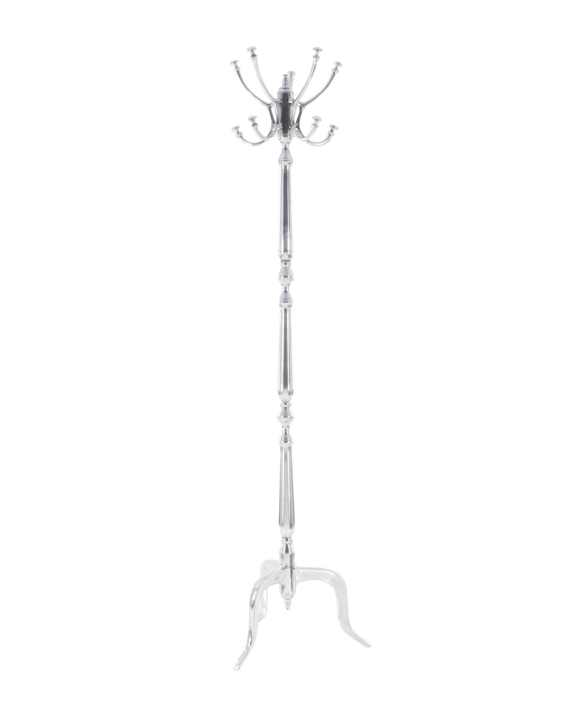 Traditional Coat Rack - Silver-Tone