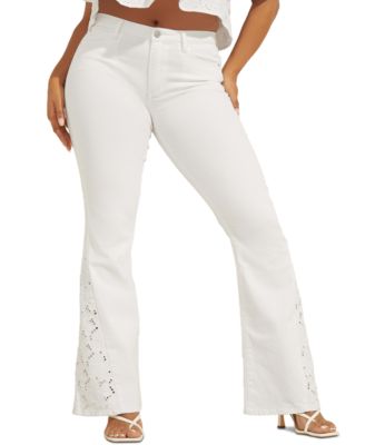 GUESS - Embroidered Flare-Leg Jeans