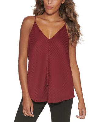Calvin Klein - Textured Stripe Button Front Camisole