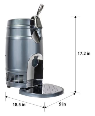 Koolatron Mini Beer Keg Cooler with Dual Taps, 5 L
